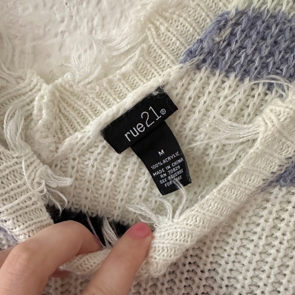 Striped Swoop-Back Sweater - Picture 2 of 3